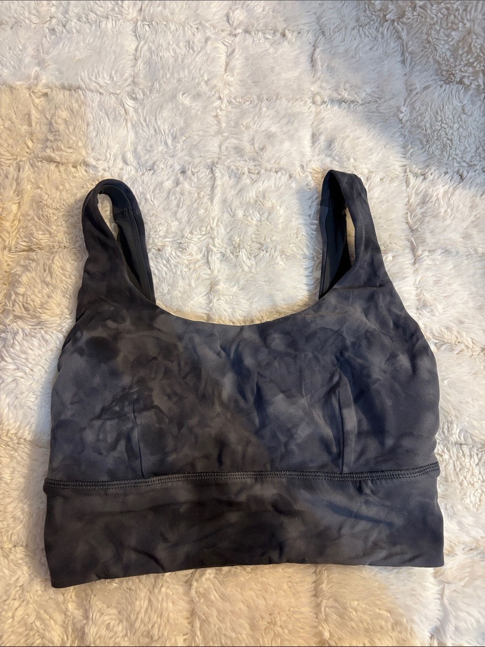 Lululemon Women's Black/gray Athletic Crop Bralette - Comfortable Support